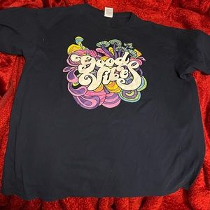 Good Vibes Navy Mushroom Tshirt Unisex